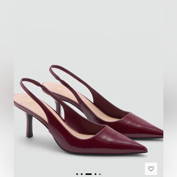 Mango Shoes - MANGO Burgundy Red Slingback Heels